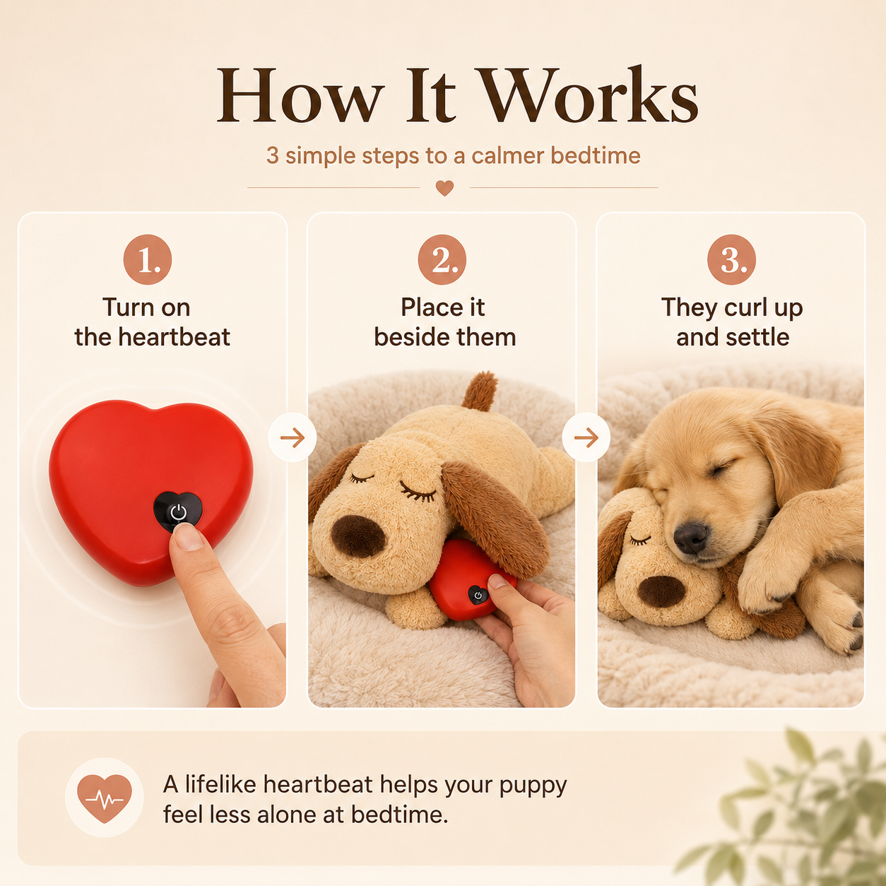 Safe Pup - Calming plush with a lifelike heartbeat